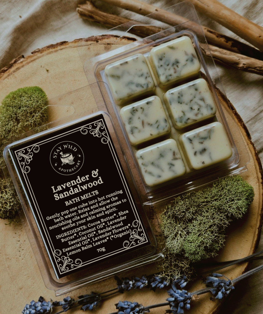 Lavender & Sandalwood Bath Melts