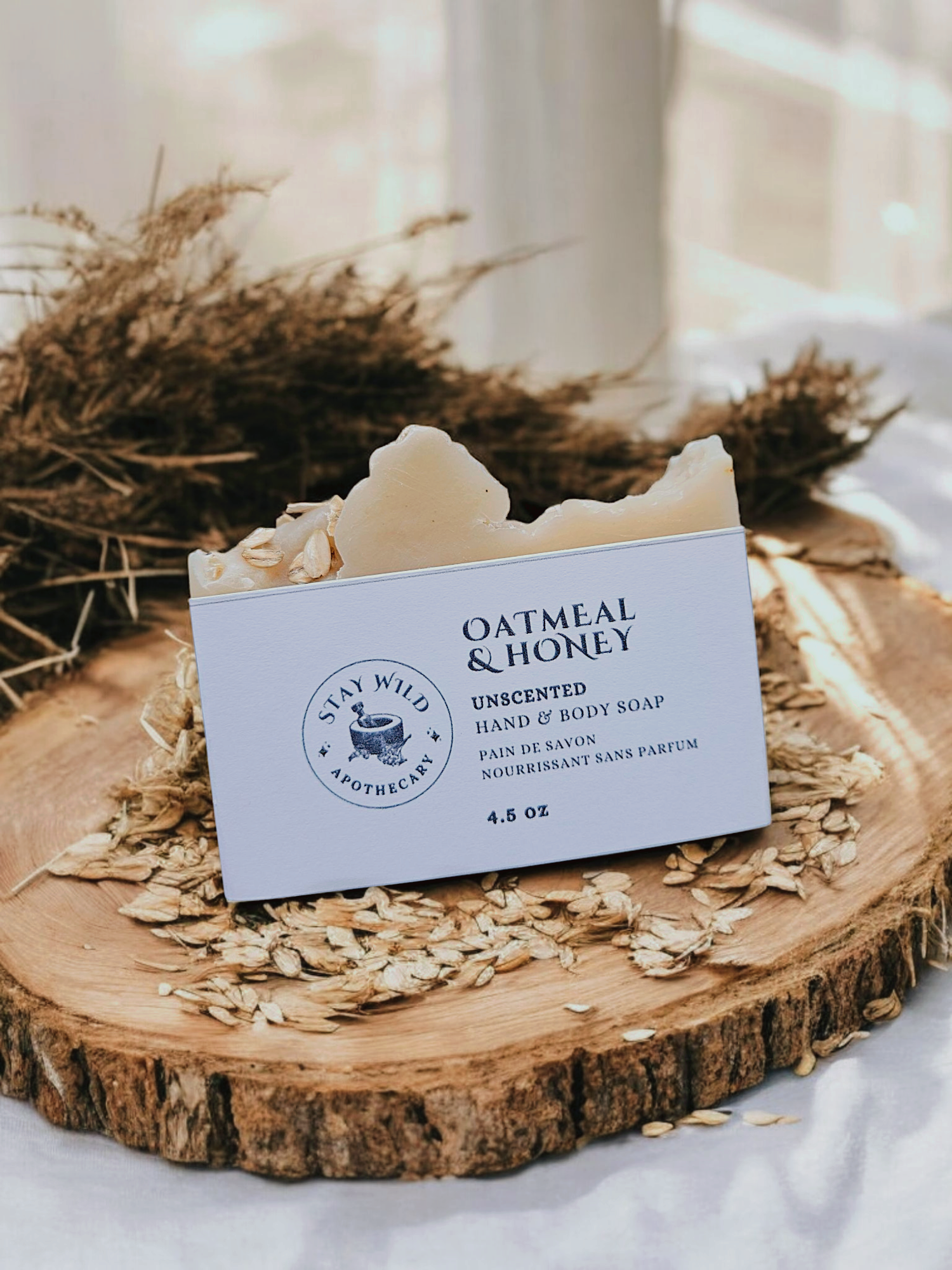 Oatmeal Honey Soap Bar (Unscented)